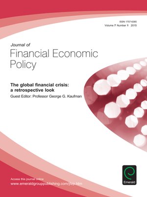 cover image of Journal of Financial Economic Policy, Volume 7, Issue 1